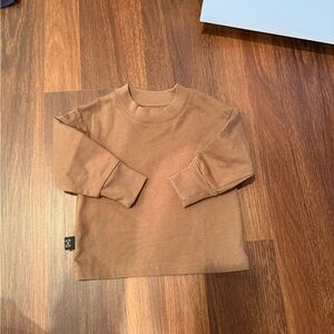 Olive + Scout Long sleeve brown tee